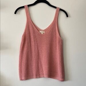 Debut|Lightweight Knit V Neck Tank Top|Size M/L|Light Coral Pink|EUC